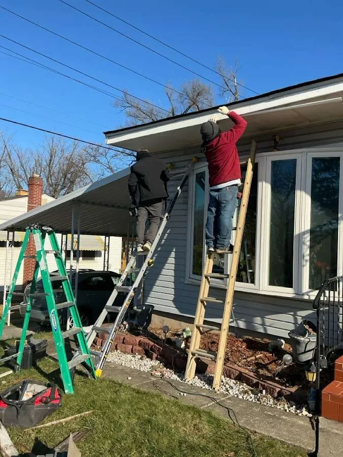 Restoration crew performing exterior repair in Woodway